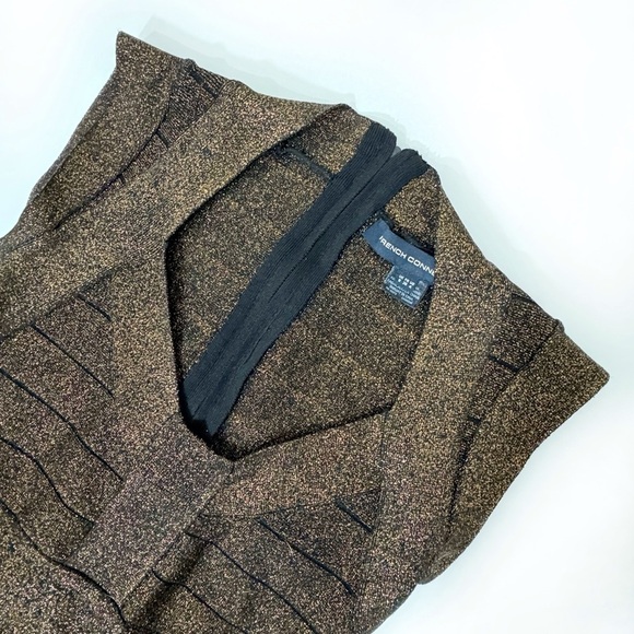 French Connection Shimmer Stretch Bandage Bodycon Party Mini Dress Size 4 - Picture 7 of 8